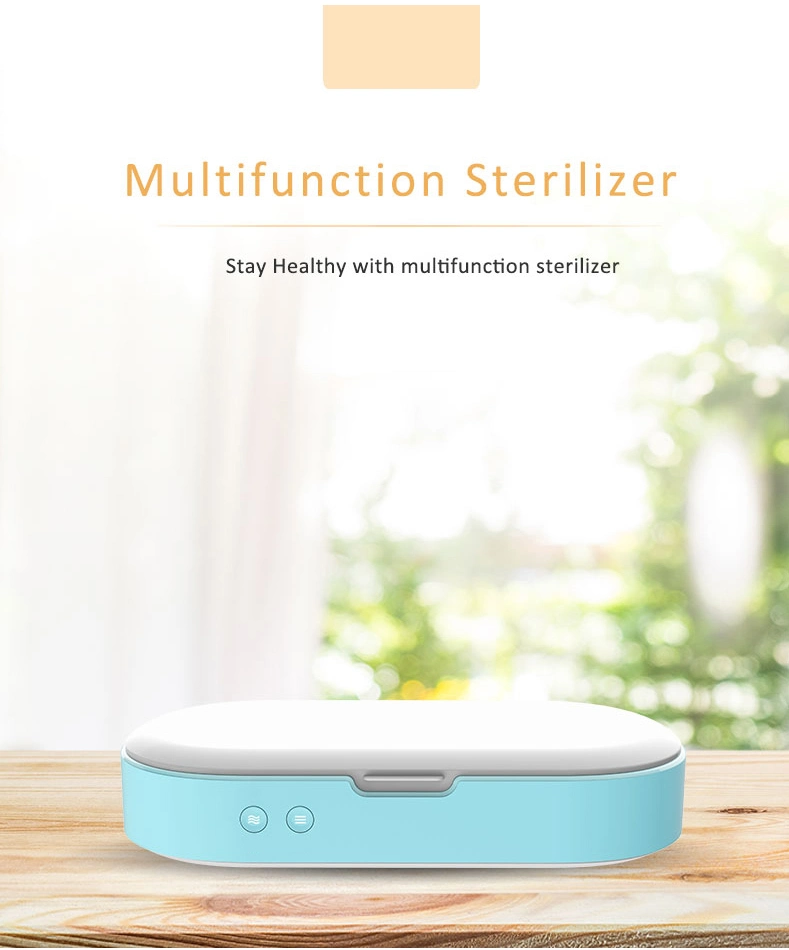 Factory Wholesale Home Disinfection &Aroma Difusser Air Clean Multifunction 360degree UV Light Sterilizer Case for Mobile Phone, Toys, Make up Tools, Jewelry