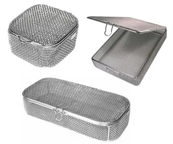 Medical Sterilization Baskets with Cover Lid and Lock Catch